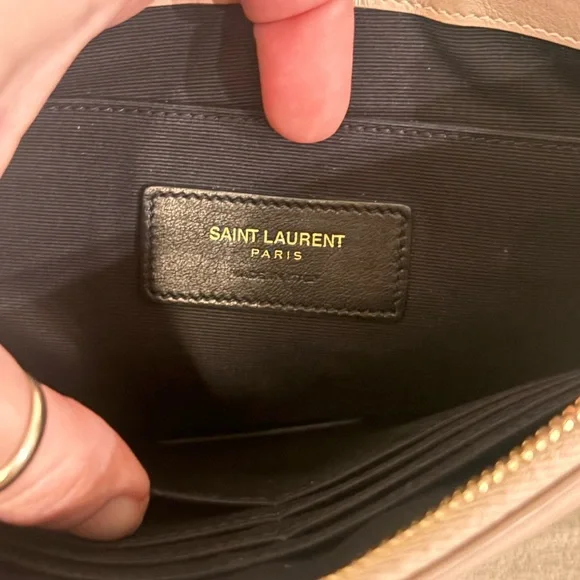 Saint Laurent YSL “Teen” Monogram Tassle Blush Leather Small Crossbody Bag - Picture 13 of 14